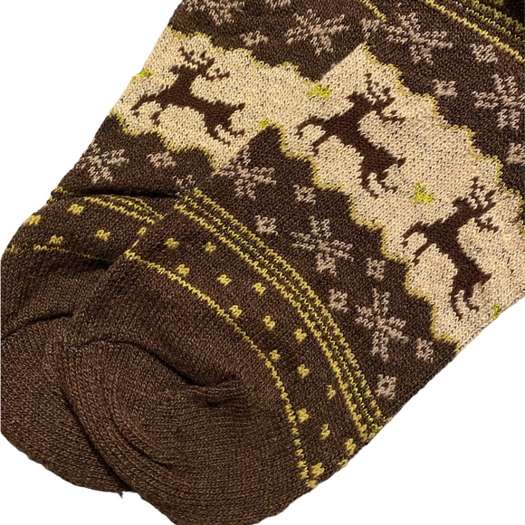Christmas Elk Socks - #174 / Any 3 Pair $15 - Picture 2 of 2